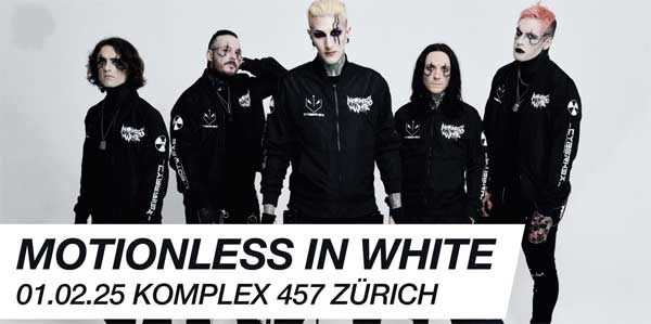 Gewinnt hier 2x2 Eintritte für MOTIONLESS IN WHITE in Zürich